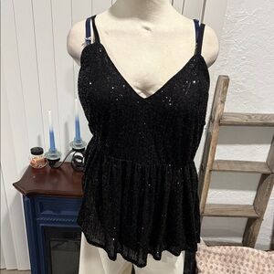 Torrid Black Sequin Women's Top